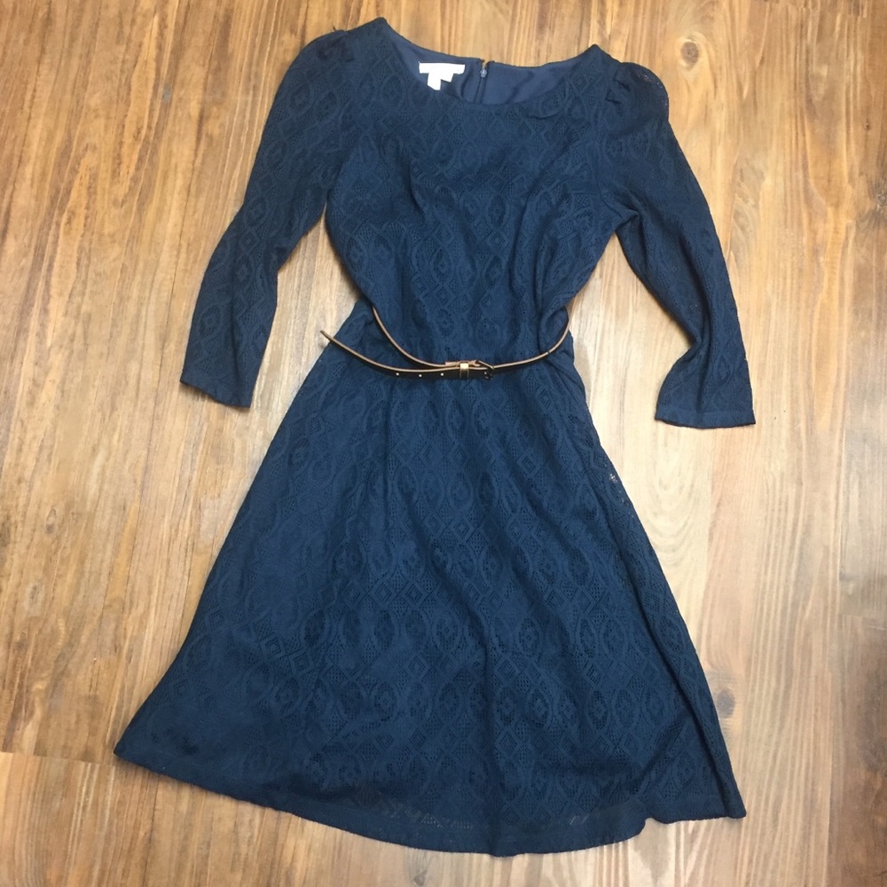 Teal Lace Dress - London Times Size 12
